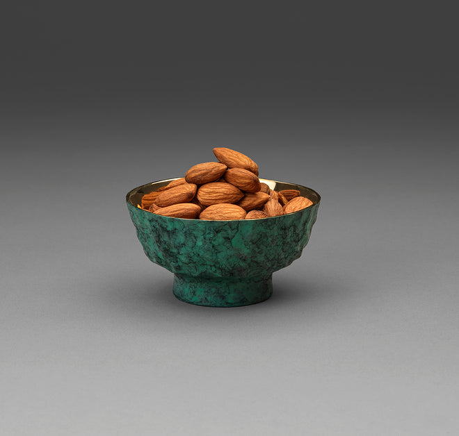 Eaglador bronze nut bowl with almonds