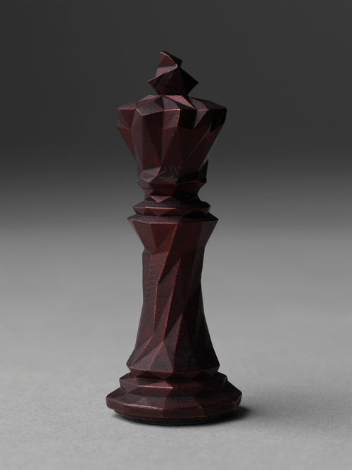 Multifaceted chess set in bronze - king