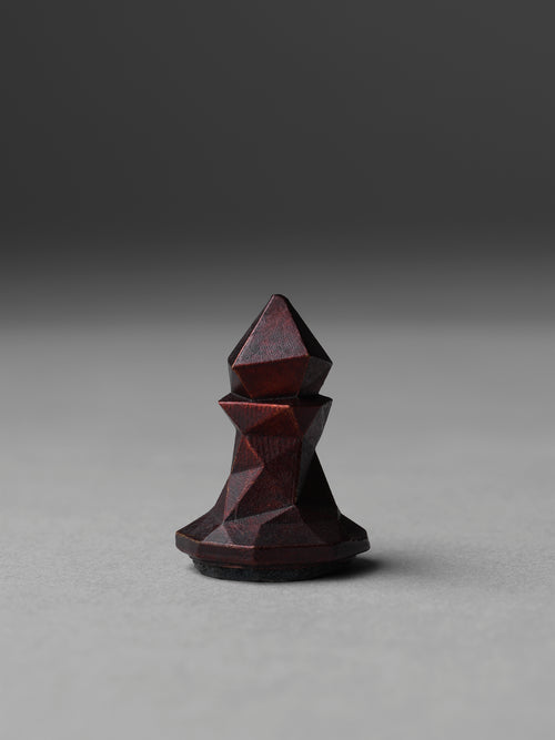 Multifaceted chess set in bronze - pawn