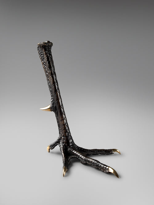 Bronze turkey foot sculpture front